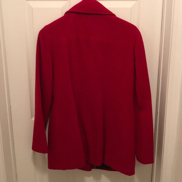 Red Calvin Klein Pea Coat - Picture 4 of 7
